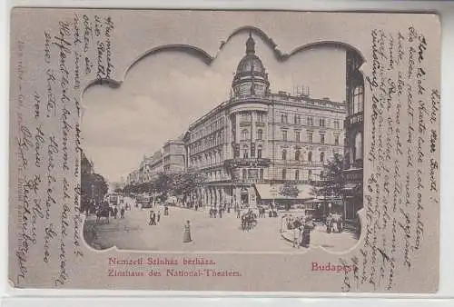 67956 Ak Budapest Zinshaus des National Theaters 1907