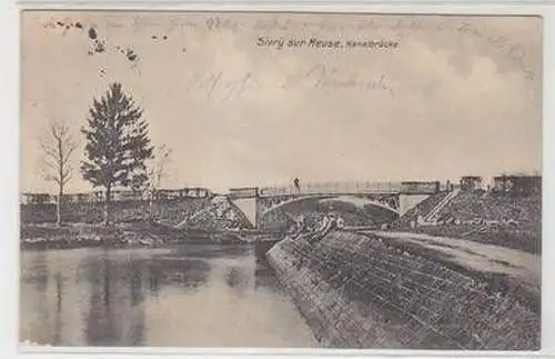 44584 Feldpost Ak Sivry sur Meuse Kanalbrücke 1915