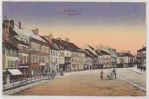 54664 Ak Saarburg in Lothringen Marktplatz um 1910