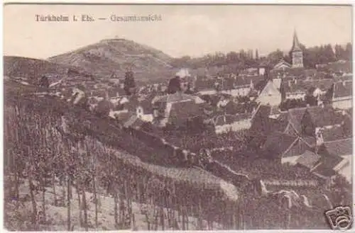 19097 Ak Türkheim in Elsass Gesamtansicht um 1915