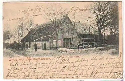 09681 Ak Gruß aus Melchiorshausen zum Waldkater 1902