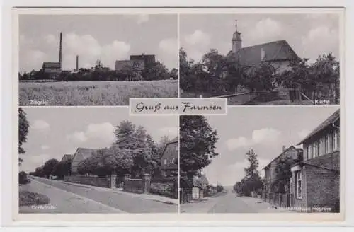 97639 Mehrbild Ak Gruß aus Farmsen Ziegelei, Dorfstraße usw. 1964