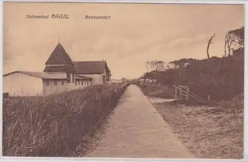 88565 Ak Ostseebad Graal i.M. Badeanstalt um 1930