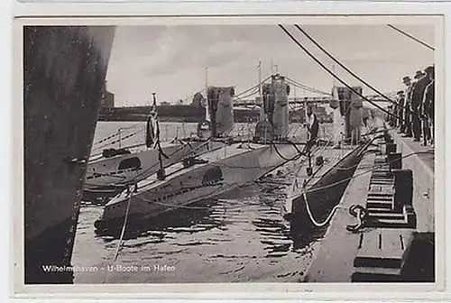 61408 Ak Wilhelmshaven U-Boote im Hafen 1936