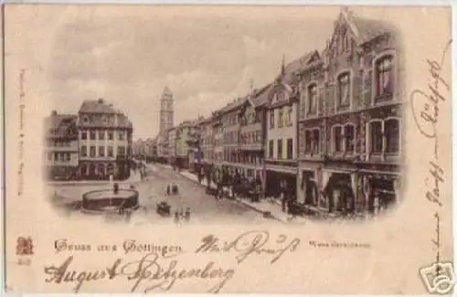 11239 Ak Gruss aus Göttingen Weenderstrasse 1898