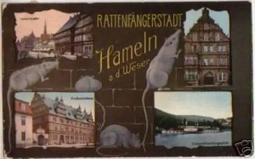 13609 Ak Hameln a.d. Weser Rattenfängerstadt 1912