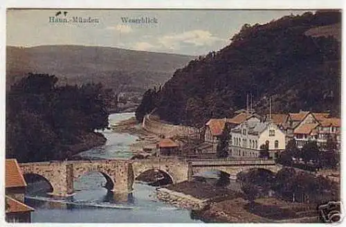 09576 Feldpost Ak Hann. Münden Weserblick 1916