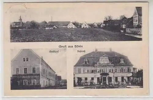 55740 Mehrbild Ak Gruß aus Börin Totalansicht, Gasthof, Schloß 1925