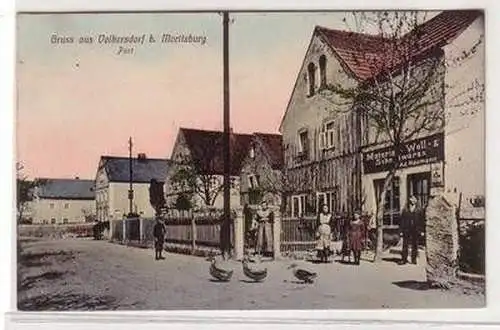 54378 Feldpost Ak Gruß aus Volkersdorf bei Moritzburg Post 1917