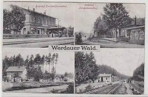 42643 Feldpost Ak Werdauer Wald Bahnhof 1918