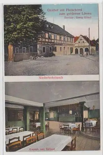 71443 Mehrbild Ak Niederbobritzsch Gasthof mit Fleischerei 1934