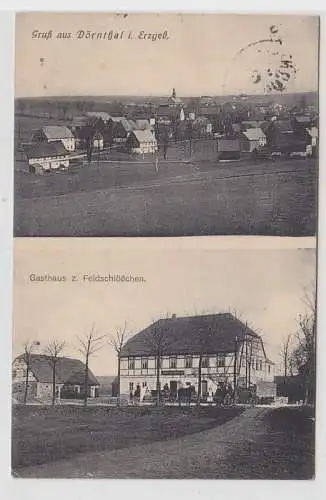 69468 Mehrbild Ak Gruß aus Dörnthal Gasthaus zum Feldschlößchen um 1910