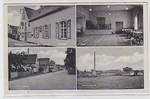 67048 Mehrbild Ak Bergisdorf bei Borna Gasthof, Chemische Fabrik 1943