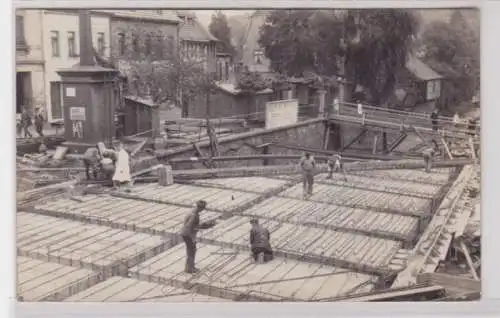 29841 Foto Ak Werdau Baustelle Brückenbauarbeiten um 1920