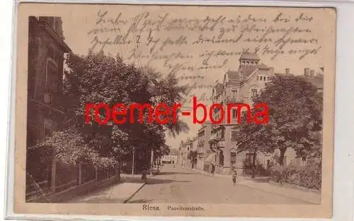 78129 Feldpost Ak Riesa Pausitzerstrasse 1917