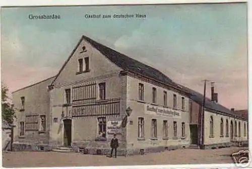 06950 Ak Grossbardau Gasthof zum deutschen Haus 1912