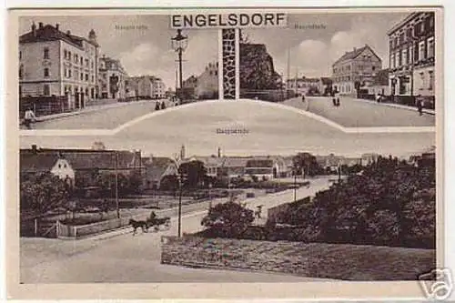 06989 Mehrbild Ak Engelsdorf Marktstrasse um 1920