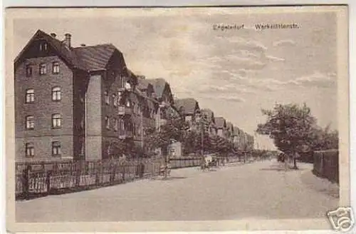 06998 Ak Engelsdorf Werkstättenstraße um 1930