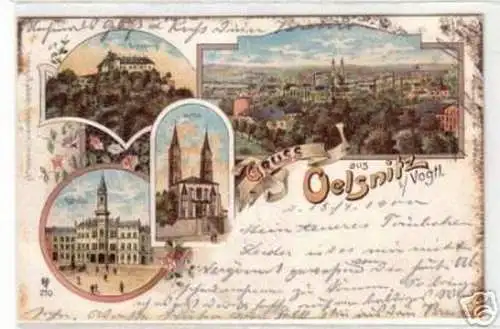 07362 Ak Lithographie Gruß aus Oelsnitz i. Vogtl. 1900