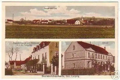 05949 Ak Dornreichenbach Bez. Leipzig Bäckerei usw. 1920