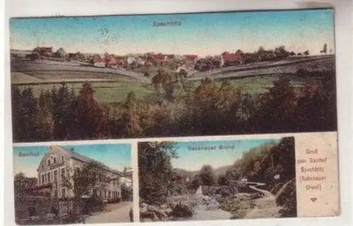 06404 Mehrbild Ak Gruß vom Bahnhof Spechtritz (Rabenauer Grund) um 1916