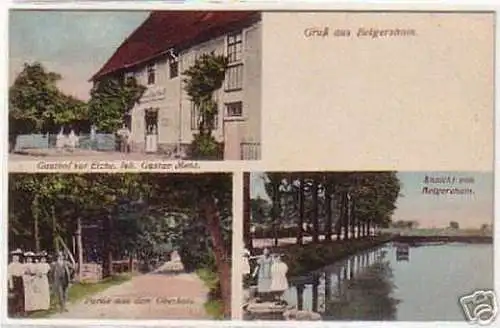 06885 Ak Gruß aus Belgershain Gasthof zur Eiche um 1910