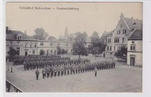 93894 Feldpost AK Schloßhof Schmorkau - Paradeaufstellung 1943