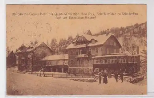 93891 AK Margarethe Cronau-Heim, Schellermühle, Post und Bahnhof Kipsdorf 1922