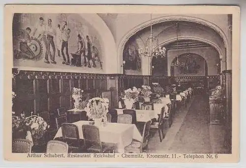 70666 Ak Chemnitz Restaurant Reichshof Kronenstrasse 11, um 1930