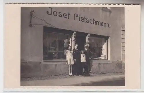 70971 Foto Ak Sayda Geschäft von Josef Pietschmann um 1920