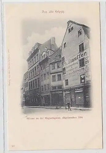 63297 Ak Leipzig Häuser an der Magazingasse abgebrochen im Jahre 1894