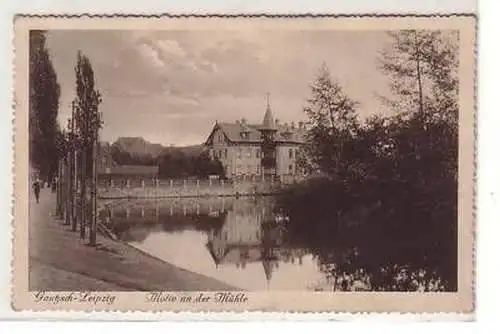 6/24 Ak Gautzsch Leipzig Motiv an der Mühle um 1920