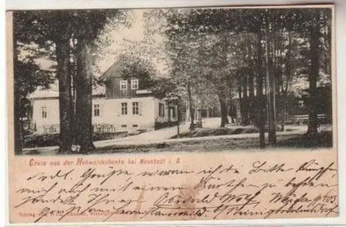 59858 Ak Gruß aus der Hohwaldschänke bei Neustadt in Sachsen 1901