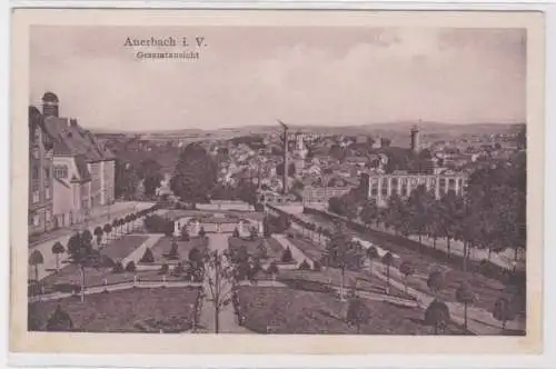 82665 Ak Auerbach im Vogtland Gesamtansicht 1928