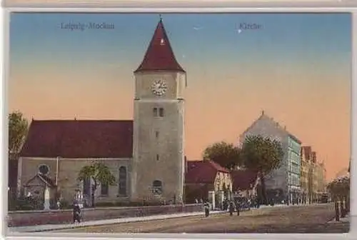 7/22 Ak Leipzig Mockau Kirche um 1910