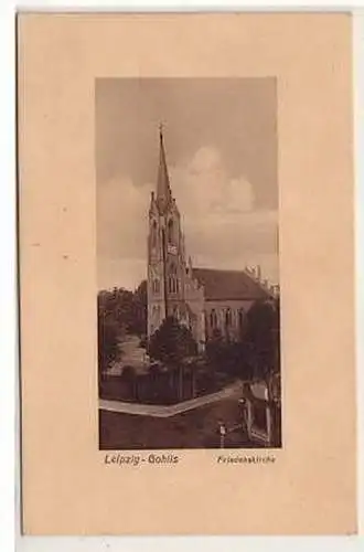 7/23 Ak Leipzig Gohlis Friedenskirche um 1930