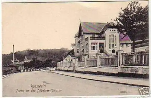 16435 Ak Rosswein Partie an der Döbelner Straße 1908