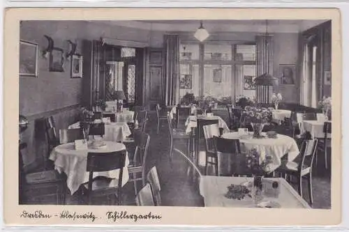 91020 Ak Dresden Blasewitz Gasthaus Schillergarten 1954