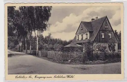 88624 Ak Colditz in Sachsen Eingang zum Colditzer Wald 1934