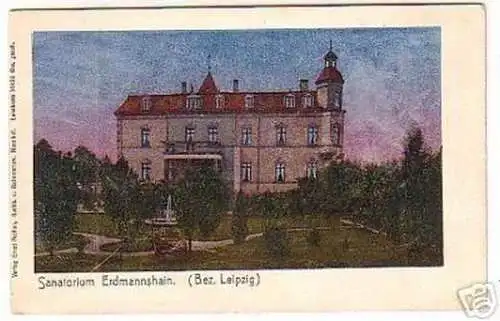 17024 Ak Sanatorium Erdmannshain bei Leipzig 1912