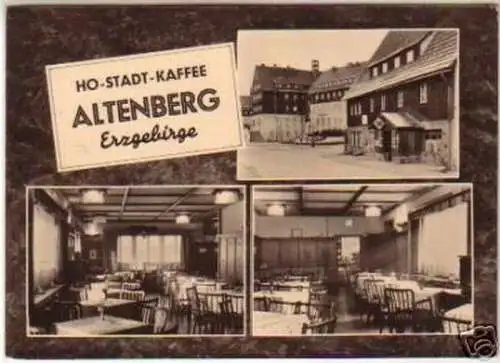 11928 Ak Altenberg Erzgebirge HO Stadt Kaffee 1963