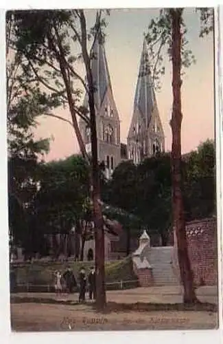 39238 Ak Neu-Ruppin bei der Klosterkirche 1909