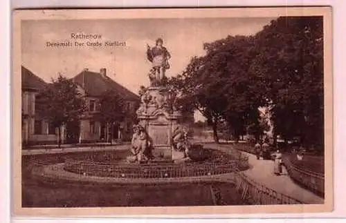 44760 Ak Rathenow Denkmal "Der große Kurfürst" 1917