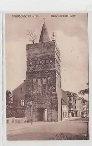 34904 Ak Brandenburg Rathenower Turm 1919