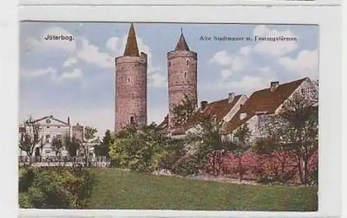 37650 Ak Jüterbog alte Stadtmauer mit Festungstürmen