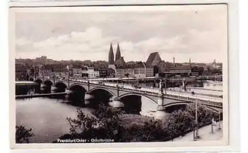 19435 Ak Frankfurt Oder Oderbrücke um 1940