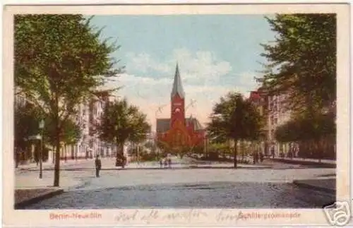 19212 Ak Berlin Neukölln Schillerpromenade 1928