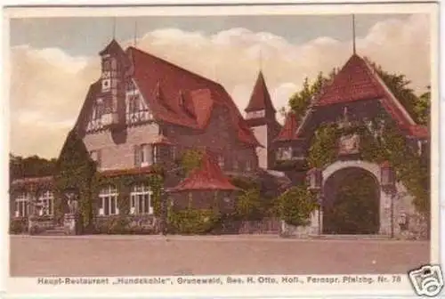 23983 Ak Grunewald Restaurant "Hundekehle" 1928