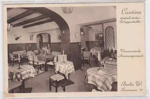 88882 Ak Berlin Cantina Fasanenstrasse 78, 1941