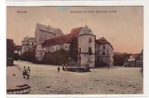 53906 Ak Thurnau Marktplatz mit Gräft. Giech´schen Schloß um 1910